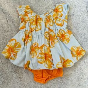 Burt’s Bees | Floral Baby Dress with Bloomers, Size Newborn ✨